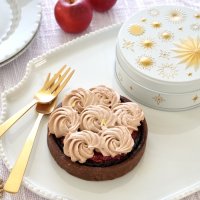 幸せの缶ケーキ　薔薇チョコタルトケーキ