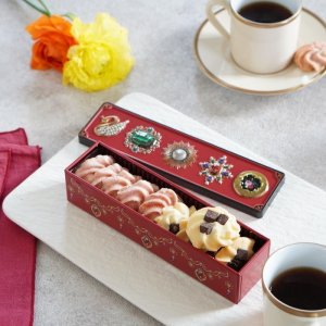 画像9: グルテンフリーのほどけるクッキー２缶＆宝石箱クッキー赤１缶セット(化粧箱入り)