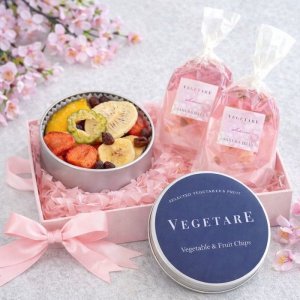 画像1: ベジタブルフルーツチップス1缶＆桜ゼリー２個セット