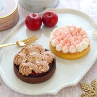 幸せの缶ケーキ(薔薇チョコタルト＆あまおう苺のベリーチーズケーキタルト)【２缶セット】