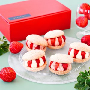 画像1: 苺のダックワーズバターサンド2種5個入り（化粧箱入り）