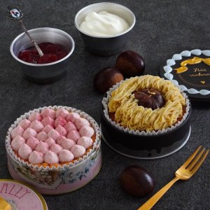 画像3: 幸せの缶ケーキ(あまおう苺のベリーチーズケーキタルト＆熟成和栗のモンブラン)【２缶セット】