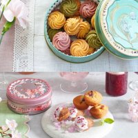 【期間限定】桜と苺のハートフィナンシェ＆ほどけるクッキー(ドレッセ)２缶セット