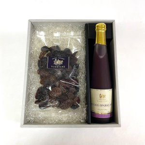 画像13: ぶどうを丸ごと楽しむ贅沢セット(巨峰スパークリング(ハーフボトル)&こだわり葡萄のセミドライミックス250g)