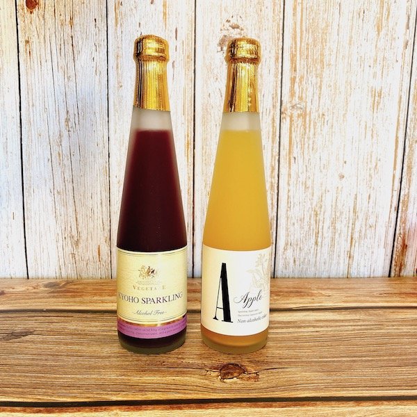 画像3: ノンアルコール巨峰＆りんごスパークリング（ハーフボトル）2本セット（化粧箱入り） (3)