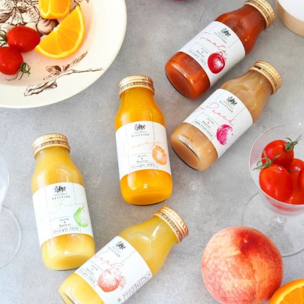 画像3: 国産ストレート100%ジュース＆ネクター5本セット（フルーツ＆トマト）（化粧箱入り） (3)