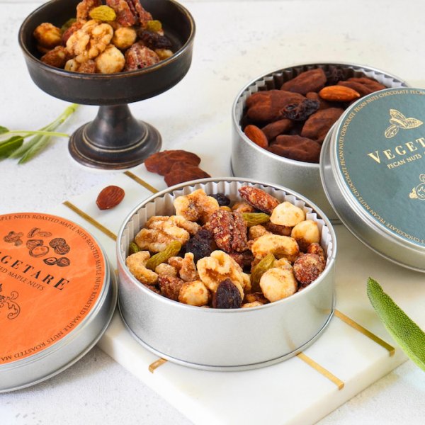 画像5: ベジタブルフルーツチップス缶＆高品質ローストメープルナッツ2缶セット (5)