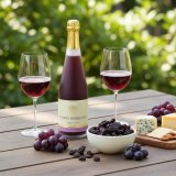 ぶどうを丸ごと楽しむ贅沢セット（巨峰スパークリング(ハーフボトル)＆こだわり葡萄のセミドライミックス250g）